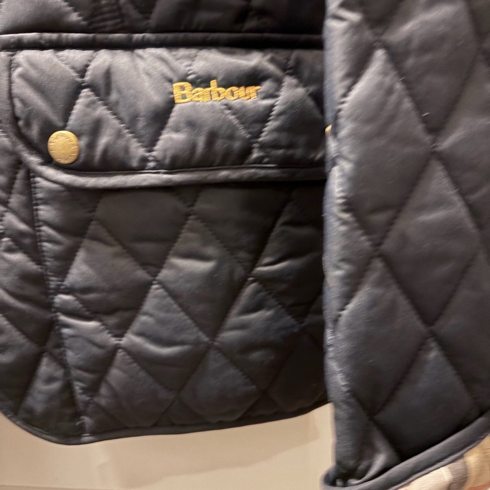 Barbour Black Quilted Jacket 8 Excellent condition - Picture 4 of 6